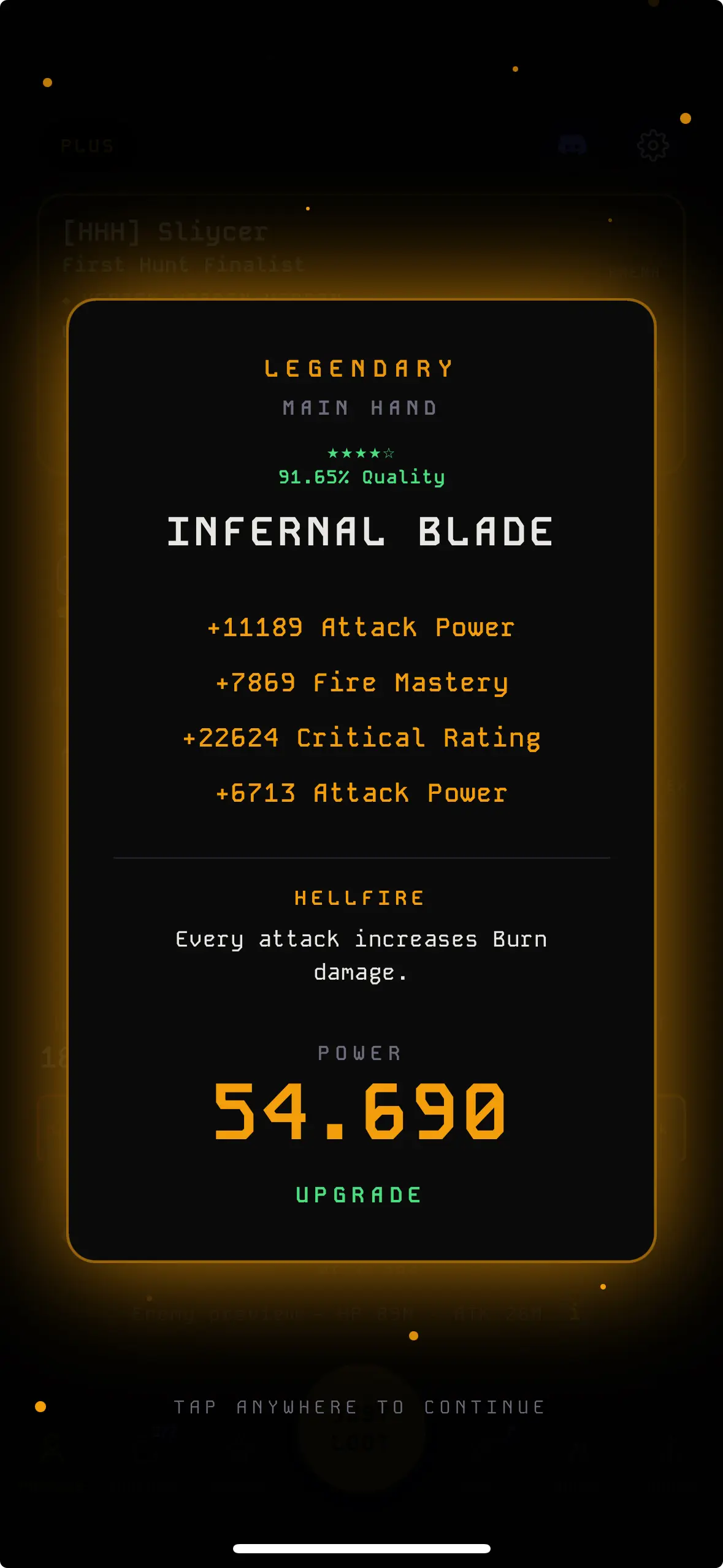 Legendary item reveal for Hollow Signet of Embers